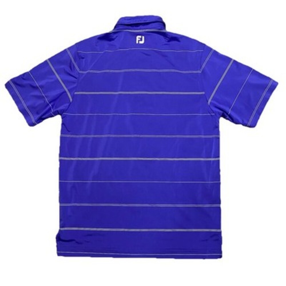 FootJoy ProDry Golf Polo M Blue Purple Stripe Performance Moisture Wicking - Picture 2 of 8